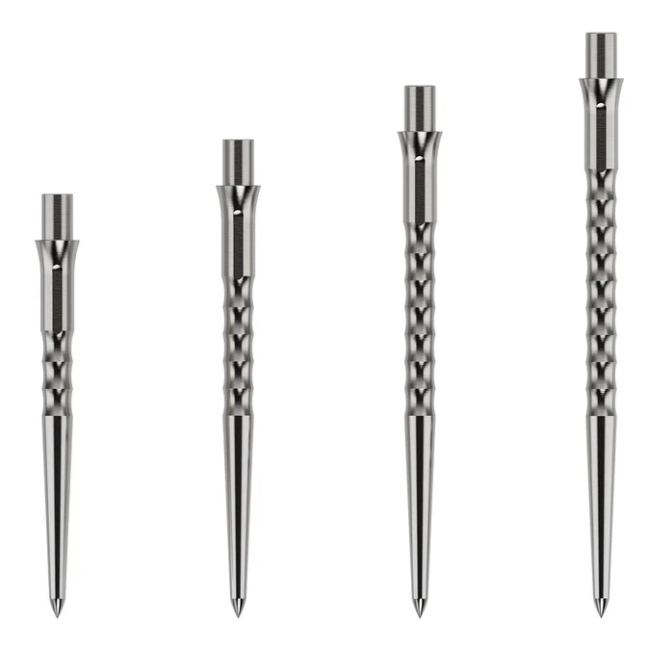 Caliburn Dart Points - Ripple No Lip Silber 28/32/36/40 mm